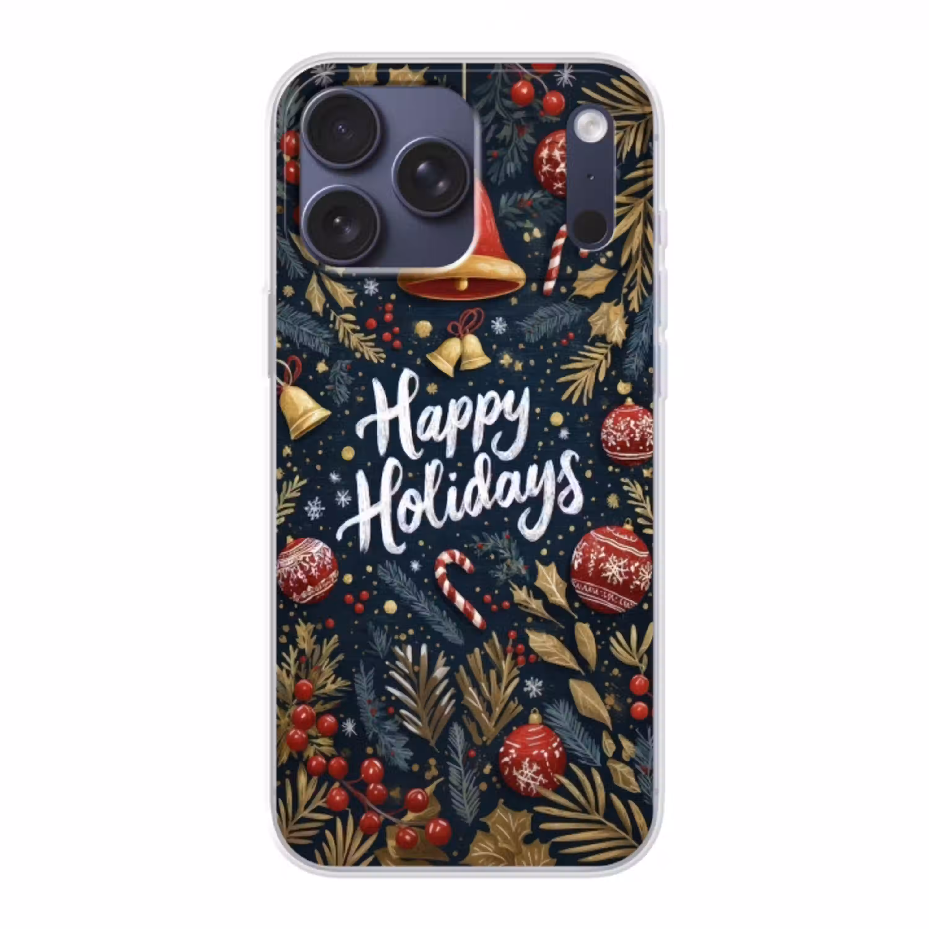 Feestelijk - Kerstgroet - Kleurrijk Telefoonhoesje iPhone 17 Pro Max klein -3d