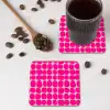 Stippen - Patroon - Roze onderzetter kurk middel 366 -sfeer2