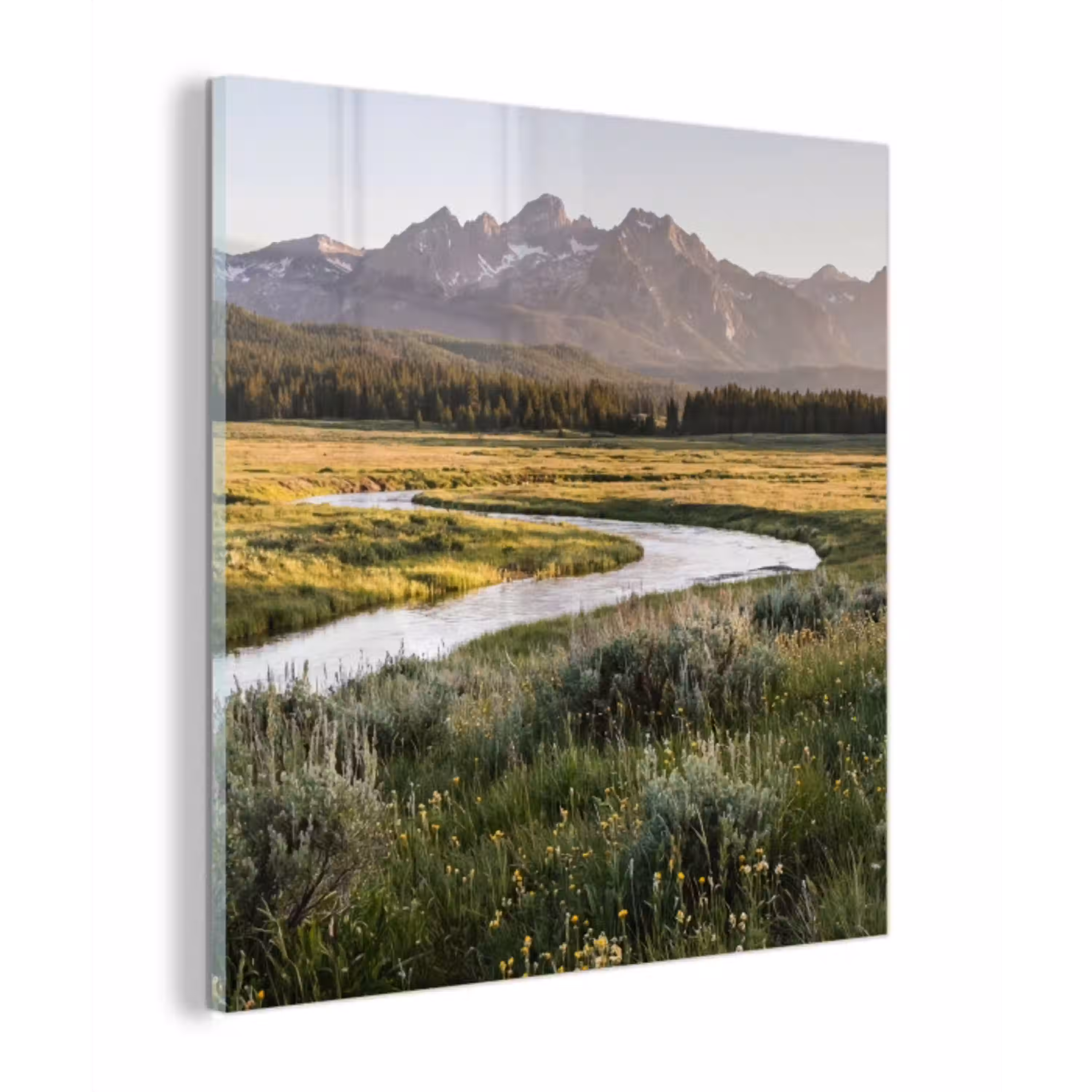 Berglandschap - Rivier - Bos plexiglas 5mm klein -z3d