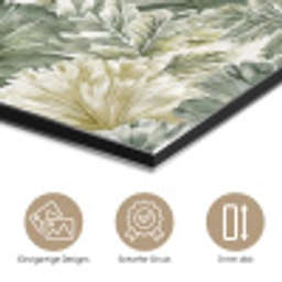 Bladeren - Botanisch - Groen aluminium wit klein 46 -closeup_DE