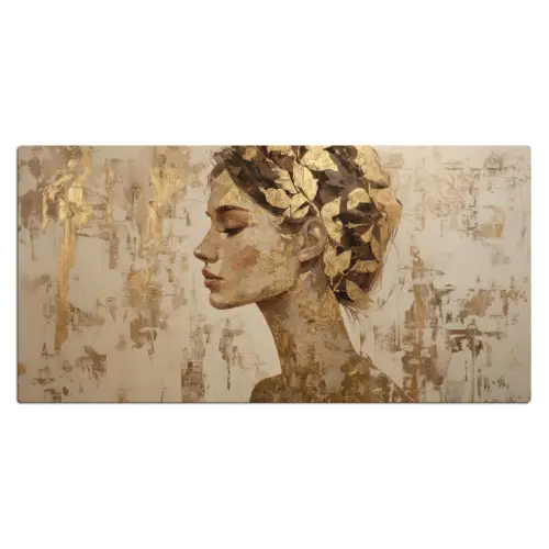 Vrouw - Goud - Abstract - Textuur Muismat XXL klein -3d_leeg