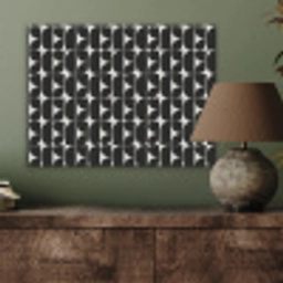 Modern - Geometrisch - Zwart PET vilt klein 837 -sfeer2