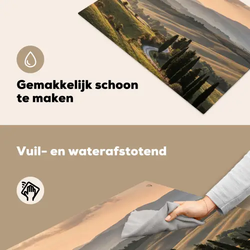 Toscaans - Landschap - Heuvels Inductie beschemer met haakjes klein -ky-schoon-nl