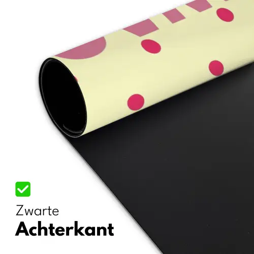Swag - Roze - Stippen - Geel Muismat XXL klein -sfeer2