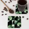 Abstract - Groen - Vormen onderzetter kurk middel -sfeer2