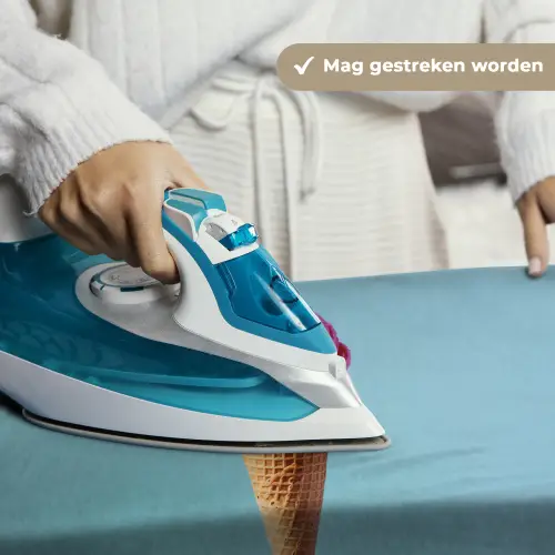 Bolletjes - Schepijs - Hoorntje - Blauw Wandkleed katoen klein -sfeer9
