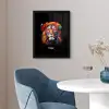 Kleurrijke leeuw in graffiti stijl fotolijst zwart zonder passe partout klein -sfeer4