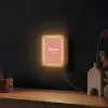 Simmer - Hartjes - Strepen - Roze Light Box met kabel (Wandlamp) klein -sfeer1