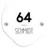Wit vlak - Modern Naambord Organisch middel -3d