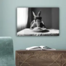 Konijn - Bunny - Zonnebril - Tafelkleed - Pasta - Schattig canvas 2cm klein -sfeer4