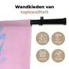 Tequila texted you - Roze - Blauw Wandkleed katoen klein -sfeer2
