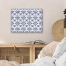 Modern - Patroon - Blauw - Roze PET vilt klein 837 -sfeer3