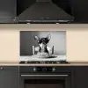 Chihuahua - Hond - Zonnebril - Humoristisch - Zwart - Wit - Spaghetti keuken achterwand spatscherm klein -sfeer1