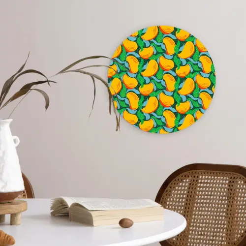 Mango - Golvende - Bladeren Wandcirkel plexiglas klein 852 -sfeer4