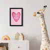 Hart - Frans - Valentijn - Roze fotolijst zwart zonder passe partout klein -usfeer4_kinderkamer
