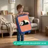 Panda - Slapen - Oranje Kinderkoffer - Blauw klein -sfeer2_FR