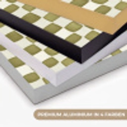 Schaak - Patroon - Groen Textielframe zwart klein 947 -USP_kleurenDE