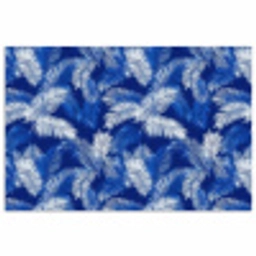 Palmblad - Patroon - Blauw poster papier klein 62 -3d