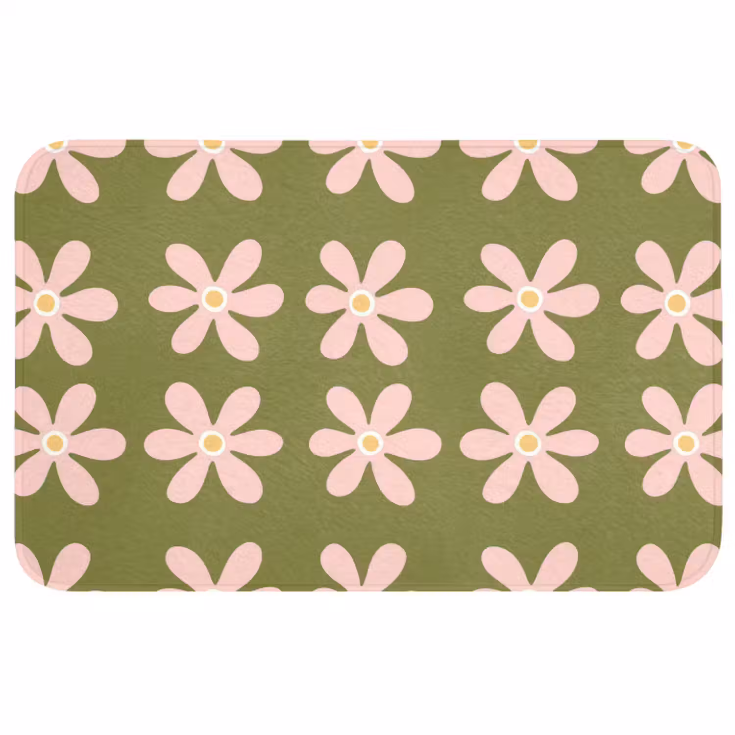 Wc Mat - Bloem - Modern - Groen