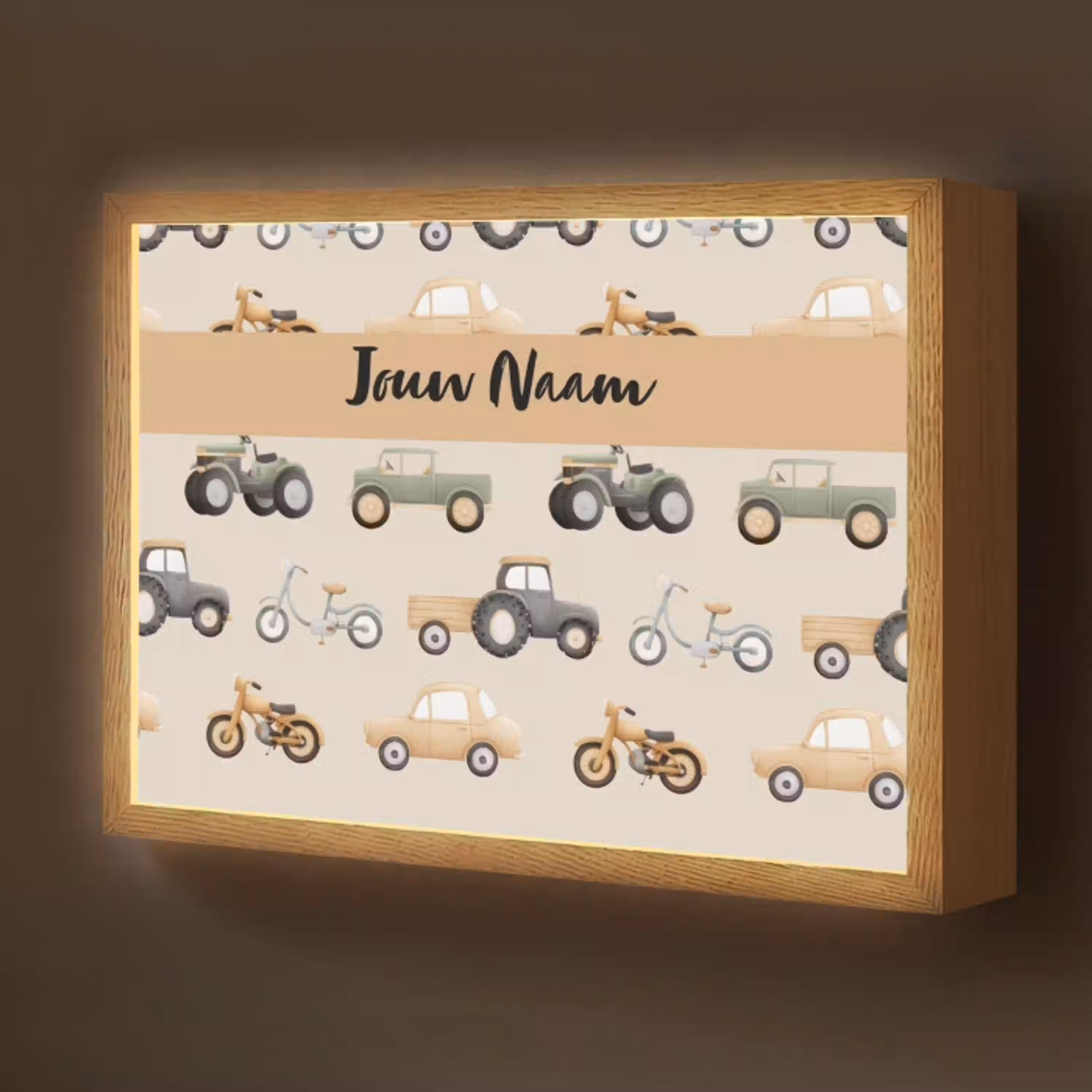 Voertuigen - Illustratie - Kleurrijk Light Box met batterij (Wandlamp kind) middel -z3d_website