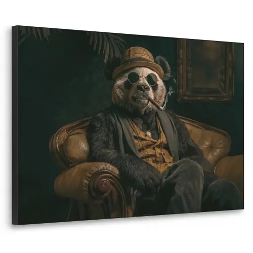 Panda - Hoed - Bril - Pak Textielframe - compleet frame klein -3d