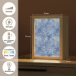 Modern - Abstract - Blauw Light Box met kabel (Tafellamp) klein 925 -USP_DE