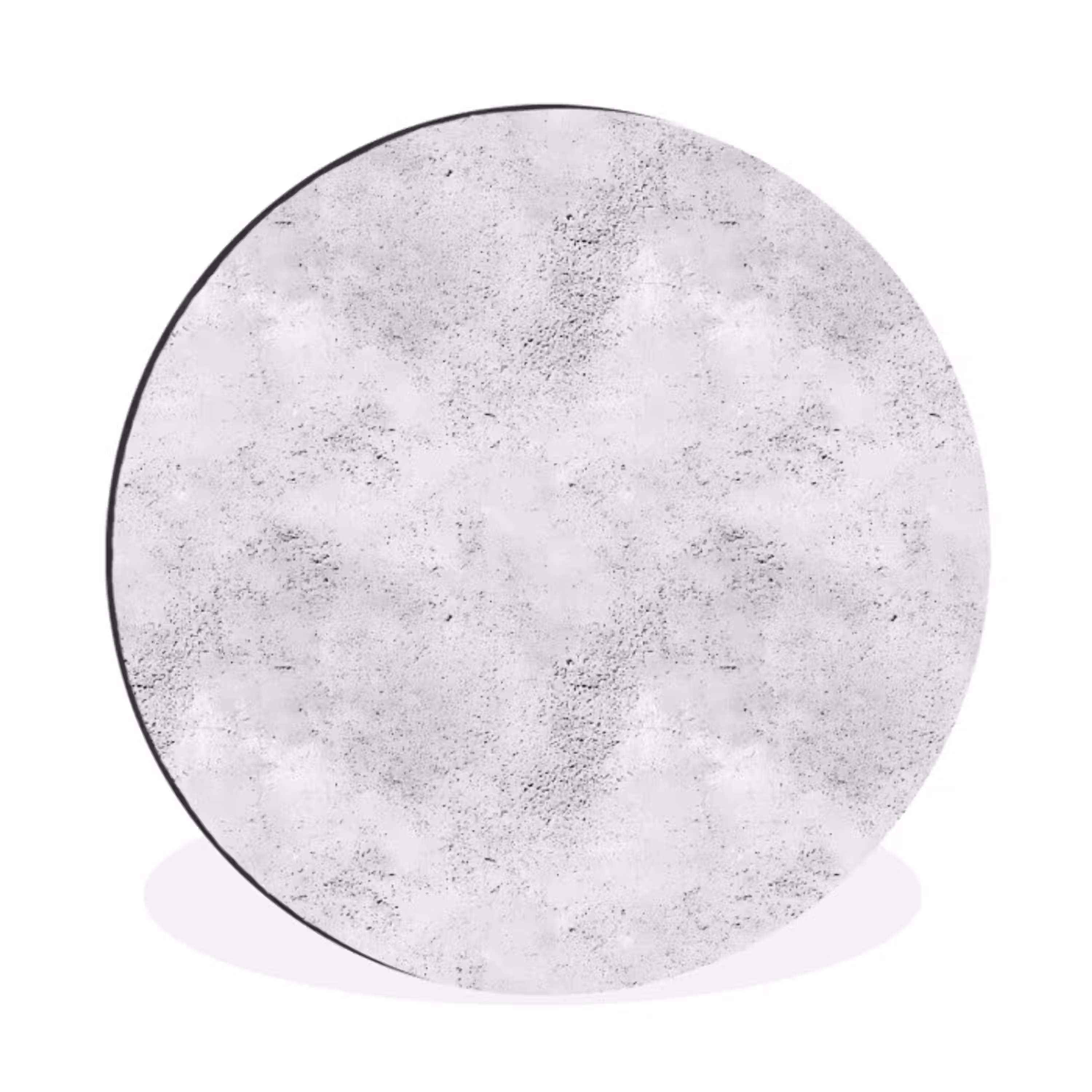 Lichtgrijs - Ruw - Subtiel Wandcirkel aluminium klein 190 -3d