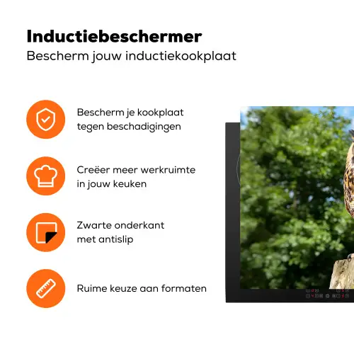 Uil - Boomstronk - Bos - Lucht Inductie beschermer vinyl 3mm klein -zzzzzzz-td-ups