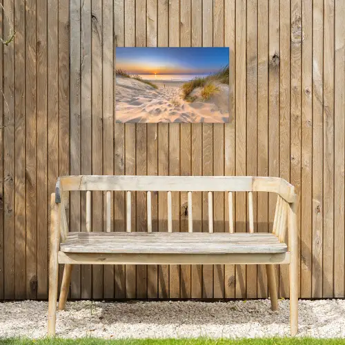 Avondrust aan Zee Tuinposter op houten frame 2 cm dik klein -sfeer4