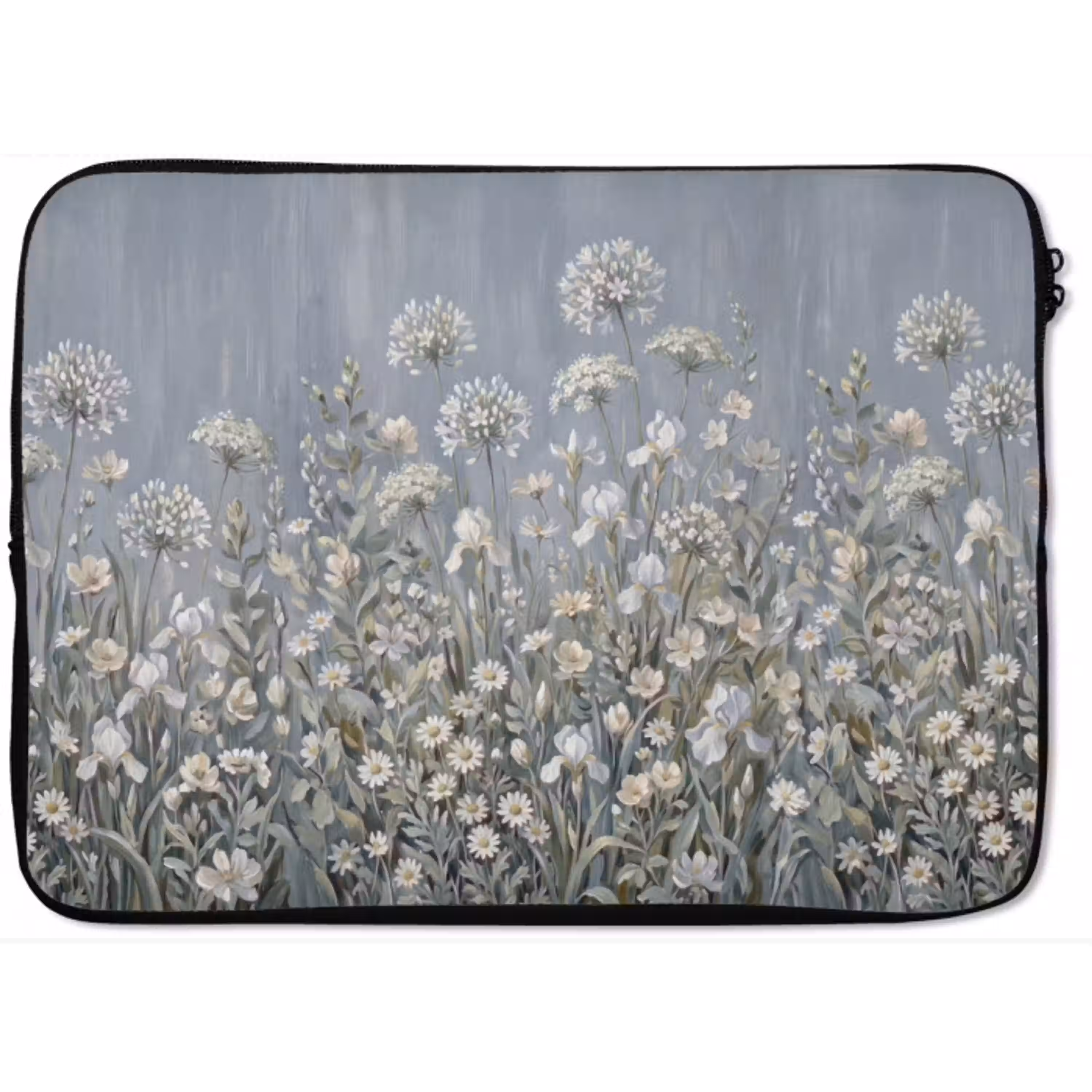 Bloemen - Botanisch - Blauw laptophoes neopreen klein -zkaufland3dotto