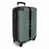 Groene achtergrond met tekst The world is yours to explore NBS - Handbagage koffer - Volwassenen Unisex middel -productfoto_3d