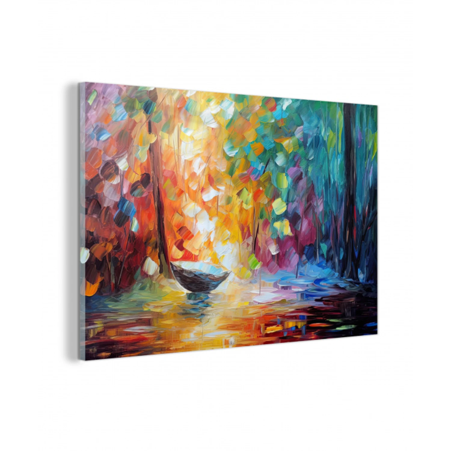 Kleurrijk - Olieverf - Water - Boot plexiglas 5mm klein -z3d