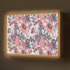 Tropisch - Zomer - Vlinder - Perzik Light Box met batterij (Wandlamp) middel 907 -z3d_website