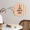 Quote - Zomer - Strepen Wandcirkel plexiglas klein -sfeer4