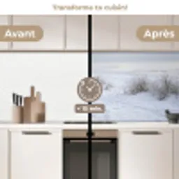 Duinen - Sneeuw - Strand - Winter - Serene keuken achterwand 2 middel -voor-na2_FR