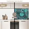 Mandala - Bloemen - Design keuken achterwand 2 middel 871 -voor-na2_NL