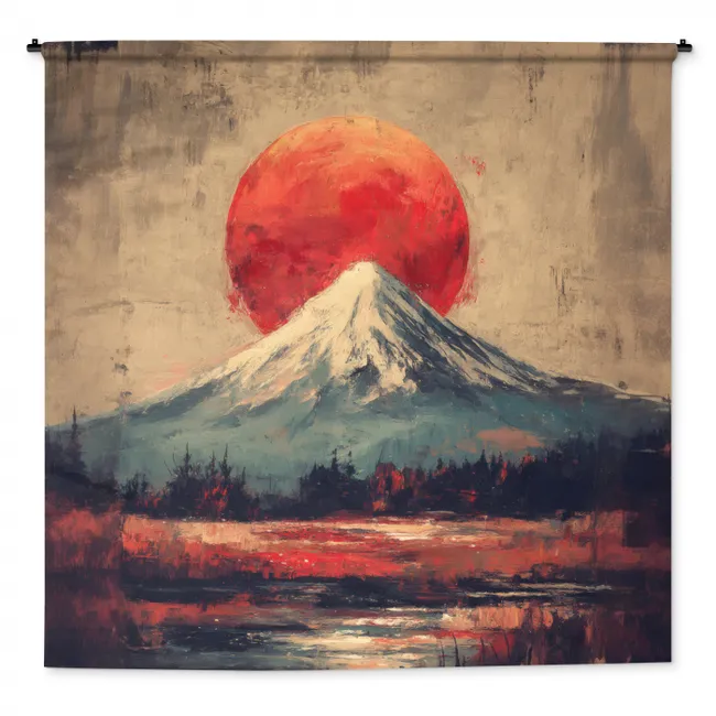 Wandkleed - Bergtop - Sneeuw - Zon
