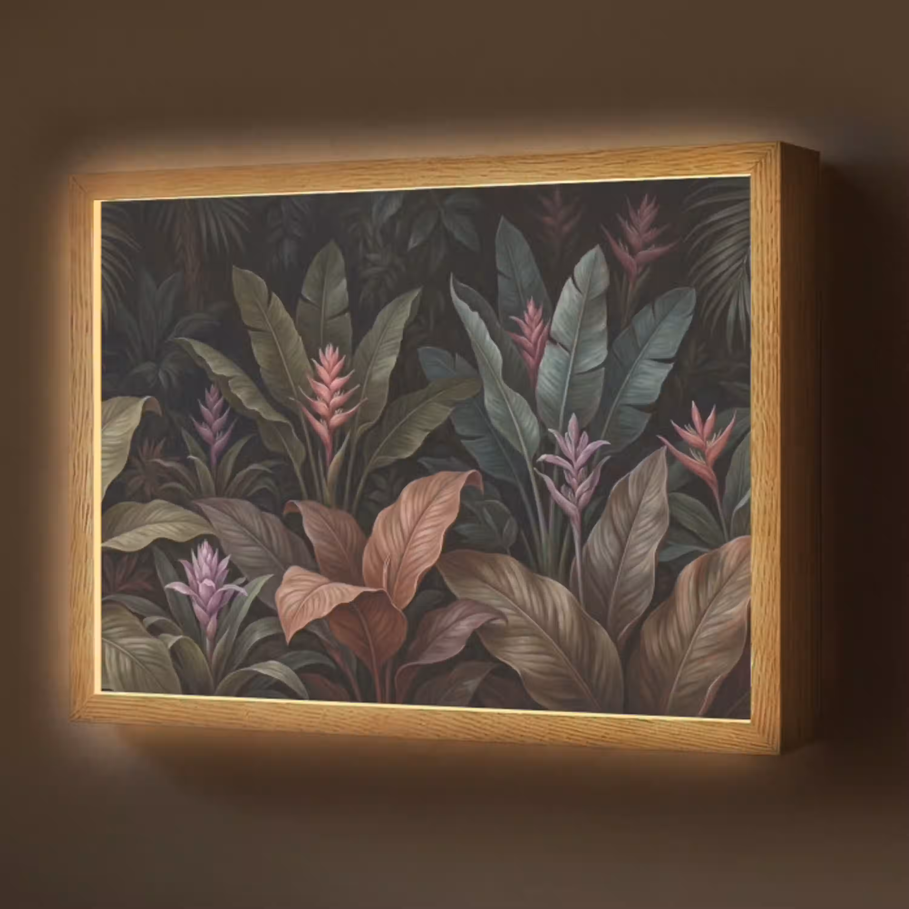 Planten - Tropisch - Jungle - Donker - Natuur Light Box met batterij (Wandlamp) middel -z3d_website