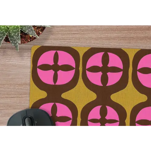 Modern - Patroon - Roze muismat rubber klein 262 -closeup