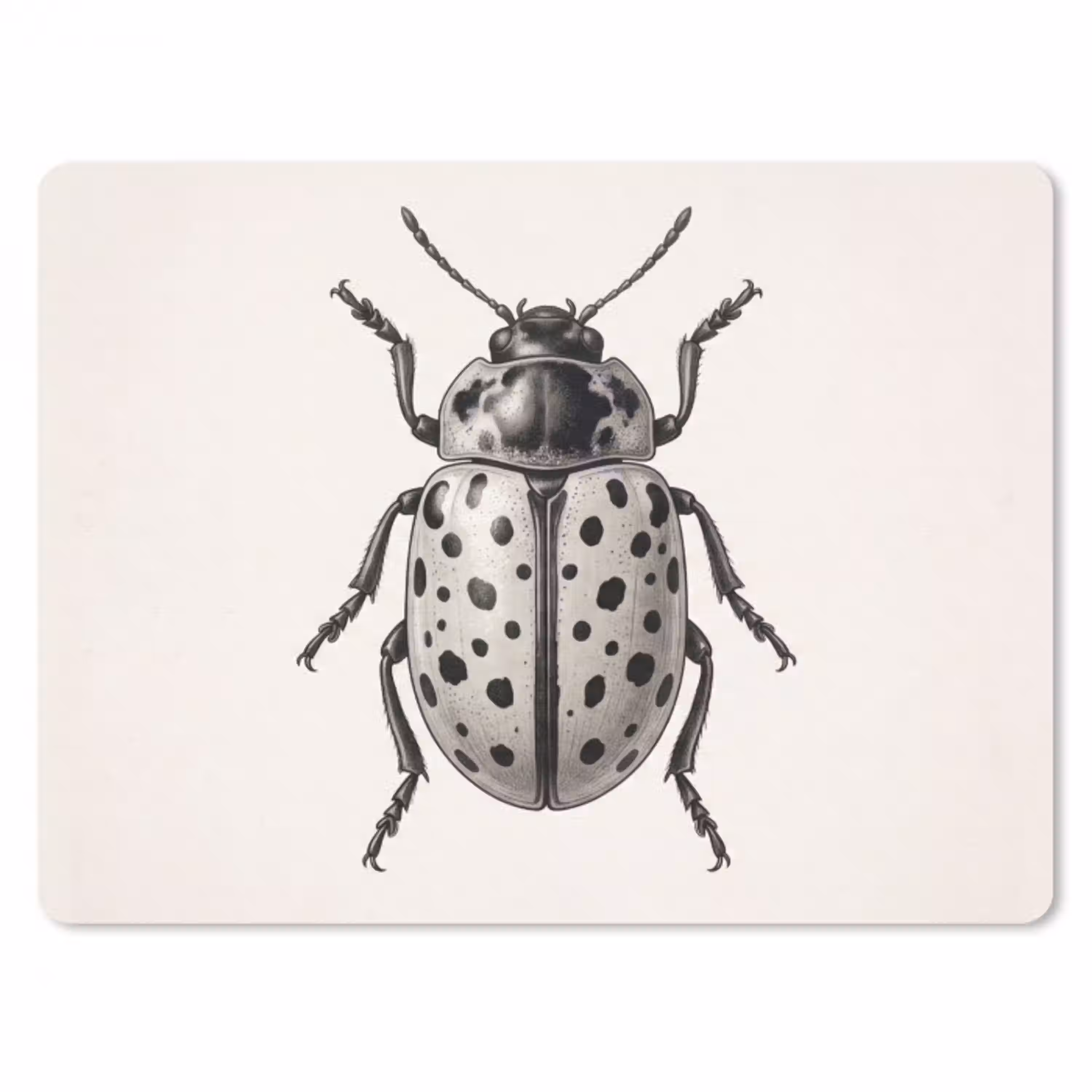 Kever - Insect - Vintage muismat rubber klein -3d