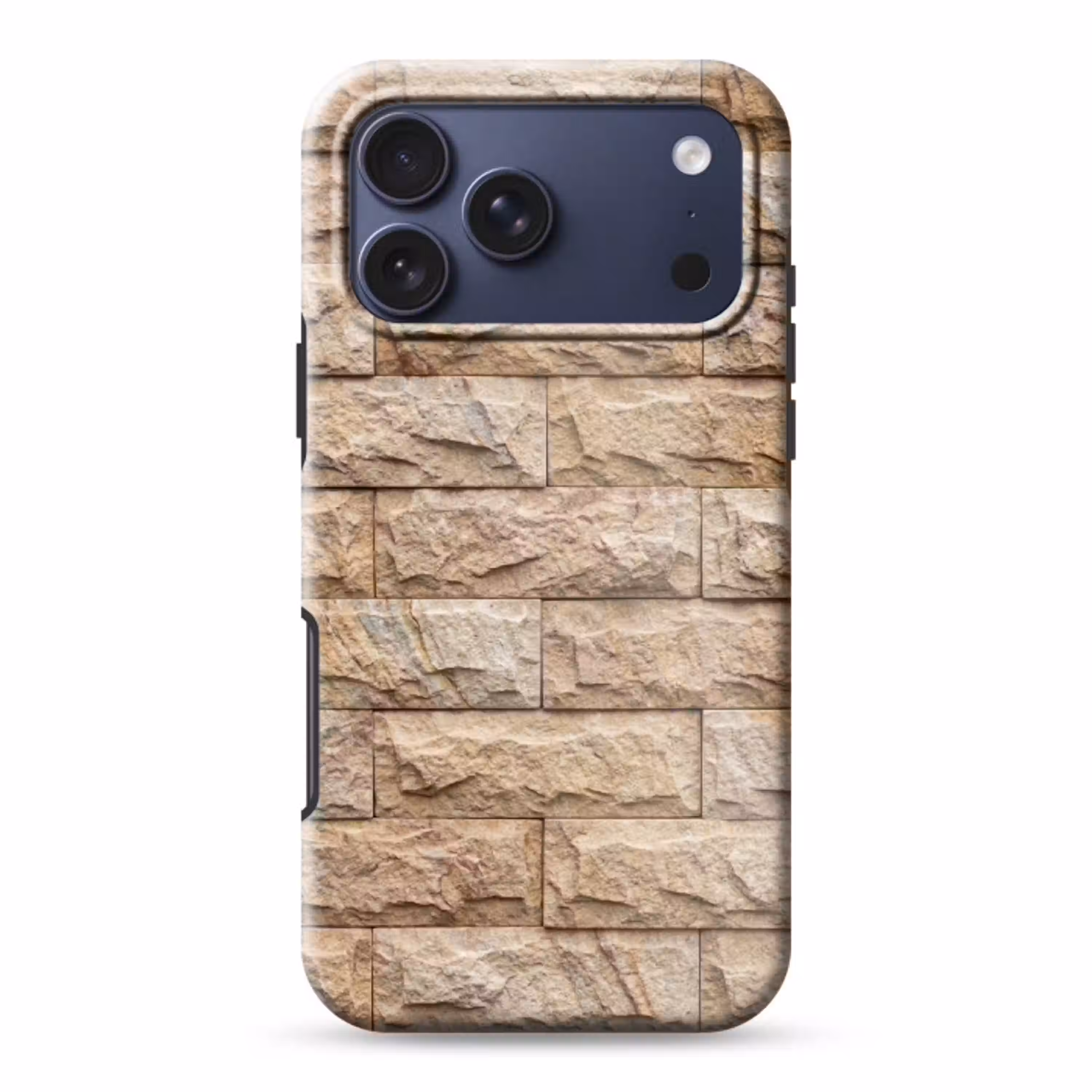 Muur - Steen - Ruw - Textuur - Beige Toughcase MagSafe Apple iPhone 17 Pro Max klein -3d