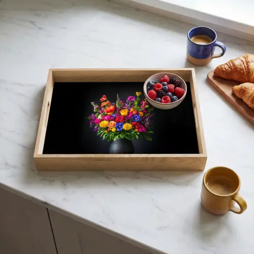 Felgekleurd - Bloemen - Vaas Dienblad Rechthoek middel -sfeer2