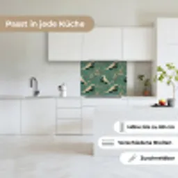 Kersenbloesem - Kraamvogels - Groen keuken achterwand 2 middel 865 -sfeer4_DE