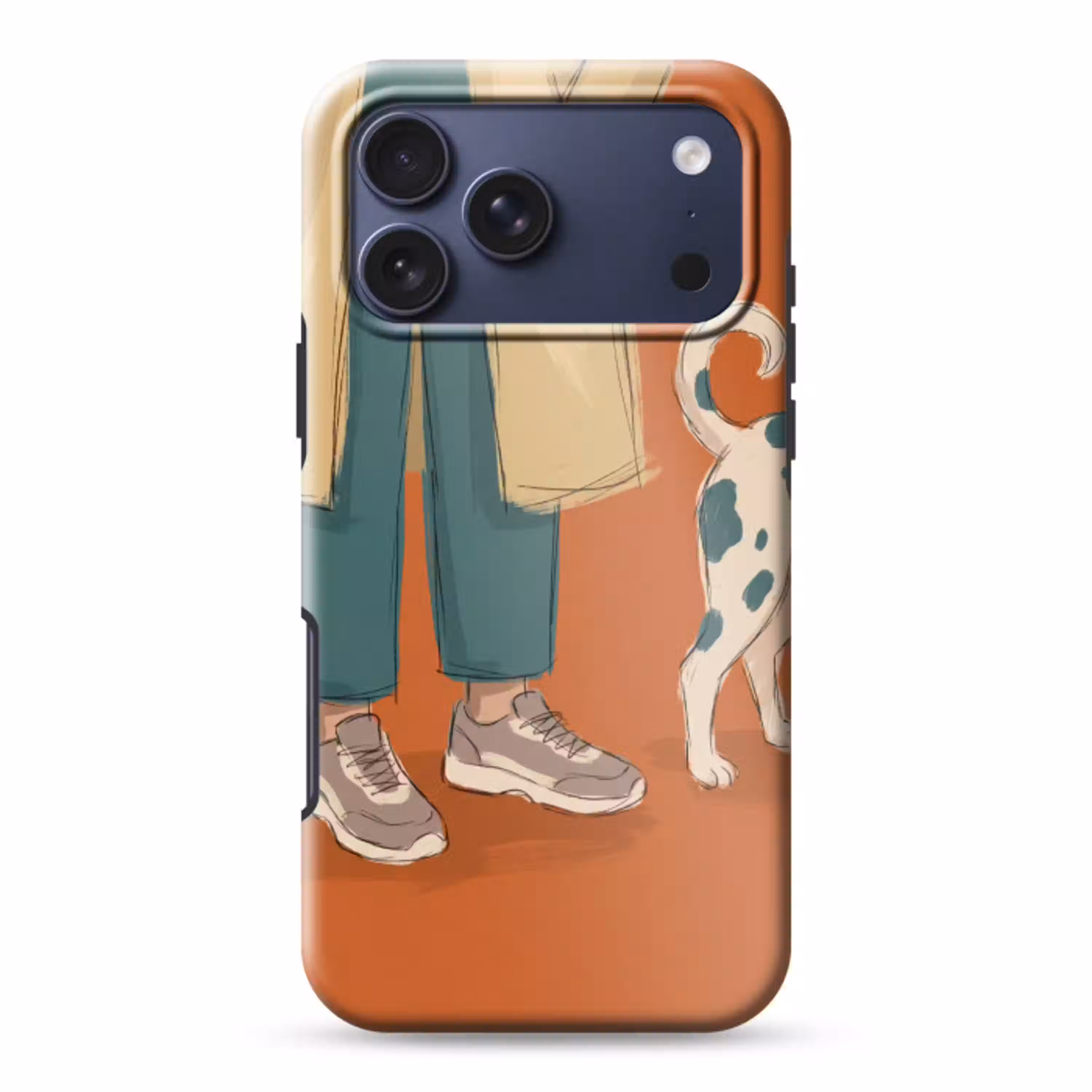 Persoon - Hond - Dieren - Illustratie - Modern Toughcase MagSafe Apple iPhone 17 Pro Max klein -3d