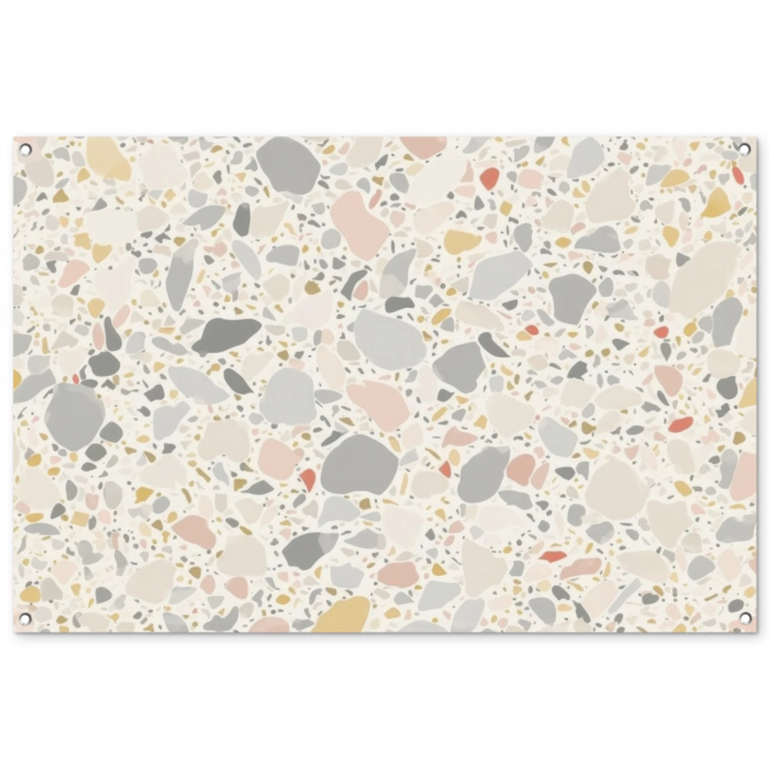 Patronen - Licht - Terrazzo - Decoratie tuinposter los doek groot -3d