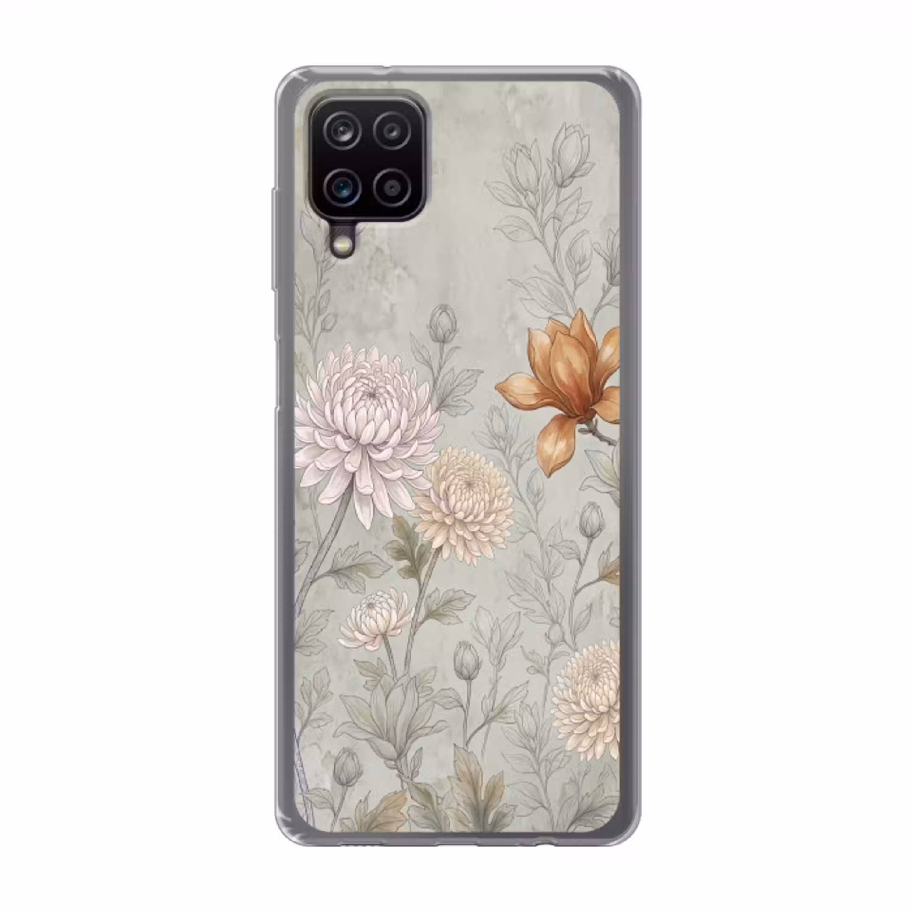 Illustratie - Bloemen - Groen Telefoonhoesje Samsung Galaxy A12 klein -3d