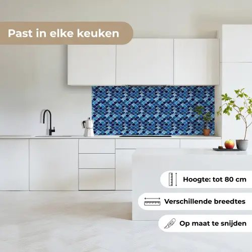 Patroon - Vissenschubben - Blauw keuken achterwand 2 middel 871 -sfeer4_NL