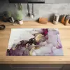 Marmer - Abstract - Goud - Paars Inductie beschermer vinyl 3mm klein -sfeer5
