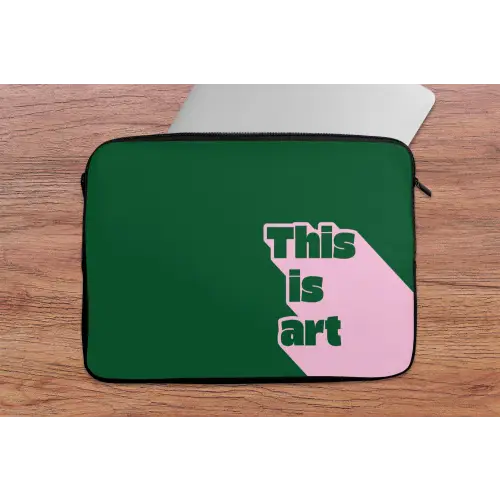 This is art - Schaduw - Roze laptophoes neopreen klein -tafel