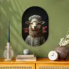 Schaap - Kokskleding - Neon - Quote Wandcirkel Ovaal Forex klein -sfeer2